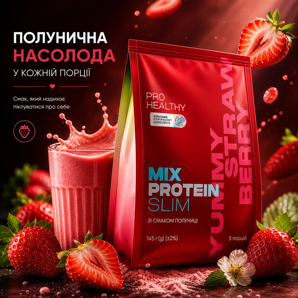 MIX PROTEIN SLIM YUMMУ Strawberry 11798 фото
